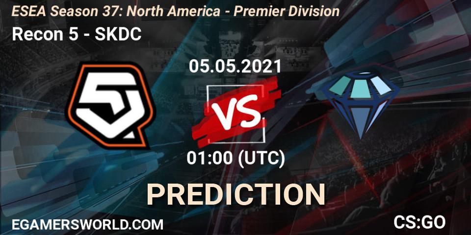 Pronóstico Recon 5 - SKDC. 05.05.2021 at 01:00, Counter-Strike (CS2), ESEA Season 37: North America - Premier Division