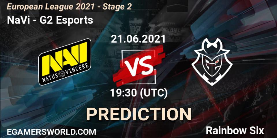 Pronóstico NaVi - G2 Esports. 21.06.2021 at 18:30, Rainbow Six, European League 2021 - Stage 2