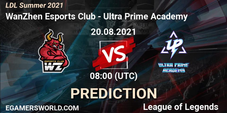 Pronóstico WanZhen Esports Club - Ultra Prime Academy. 20.08.2021 at 08:10, LoL, LDL Summer 2021