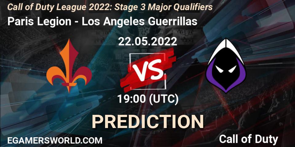 Pronóstico Paris Legion - Los Angeles Guerrillas. 22.05.22, Call of Duty, Call of Duty League 2022: Stage 3
