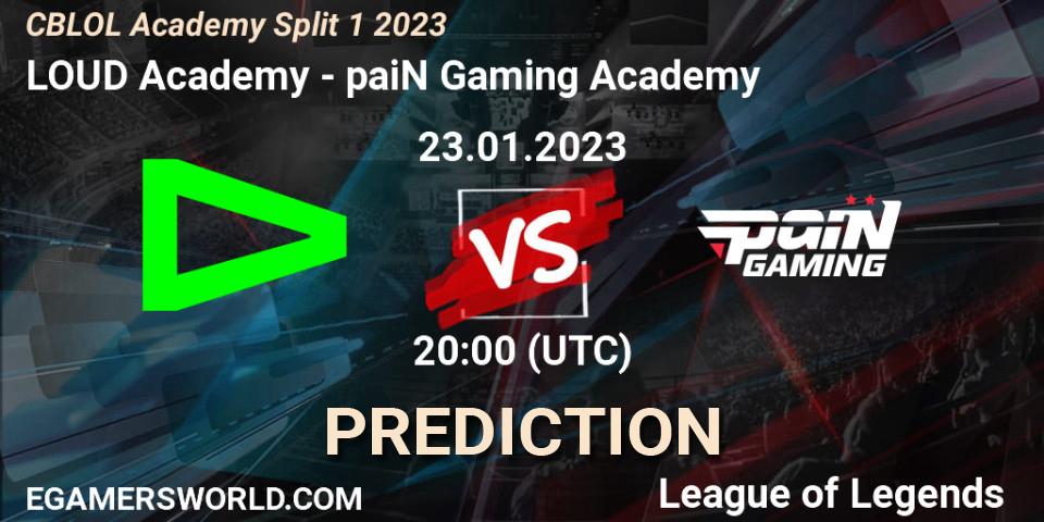 Pronóstico LOUD Academy - paiN Gaming Academy. 23.01.2023 at 20:00, LoL, CBLOL Academy Split 1 2023