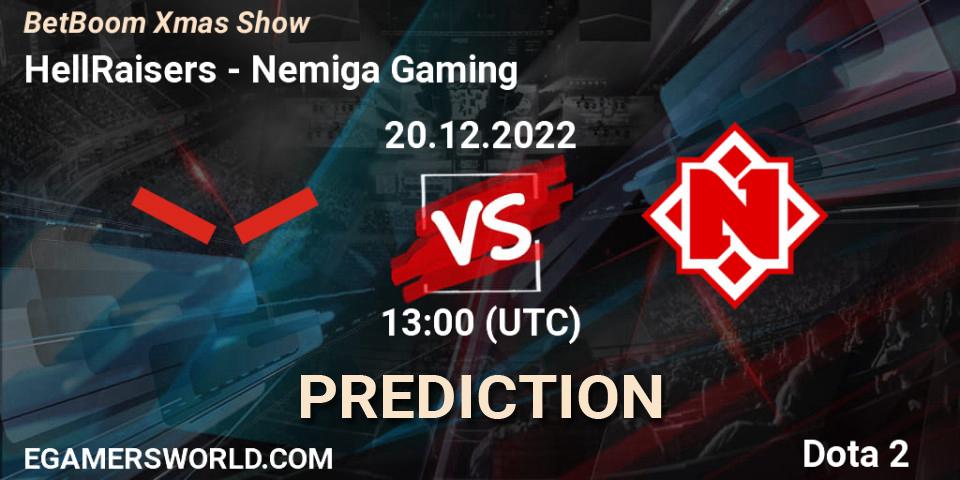Pronóstico HellRaisers - Nemiga Gaming. 20.12.22, Dota 2, BetBoom Xmas Show