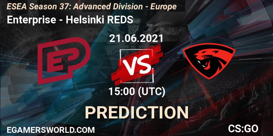 Pronóstico Enterprise - Helsinki REDS. 21.06.2021 at 15:00, Counter-Strike (CS2), ESEA Season 37: Advanced Division - Europe
