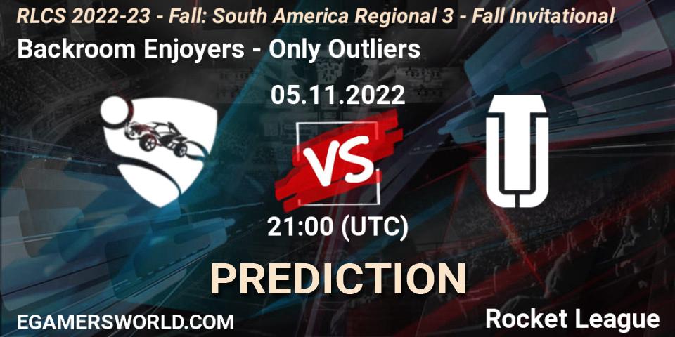 Pronóstico Backroom Enjoyers - Only Outliers. 05.11.2022 at 21:00, Rocket League, RLCS 2022-23 - Fall: South America Regional 3 - Fall Invitational