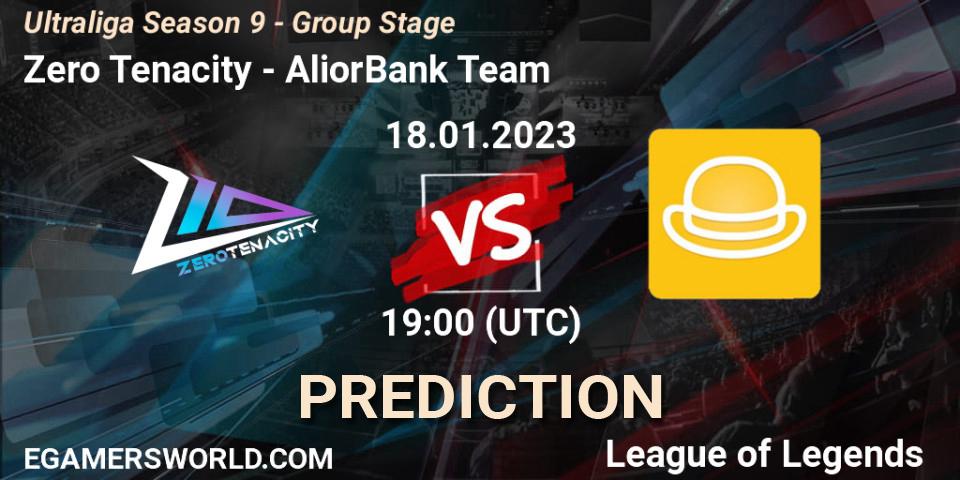 Pronóstico Zero Tenacity - AliorBank Team. 18.01.2023 at 19:00, LoL, Ultraliga Season 9 - Group Stage