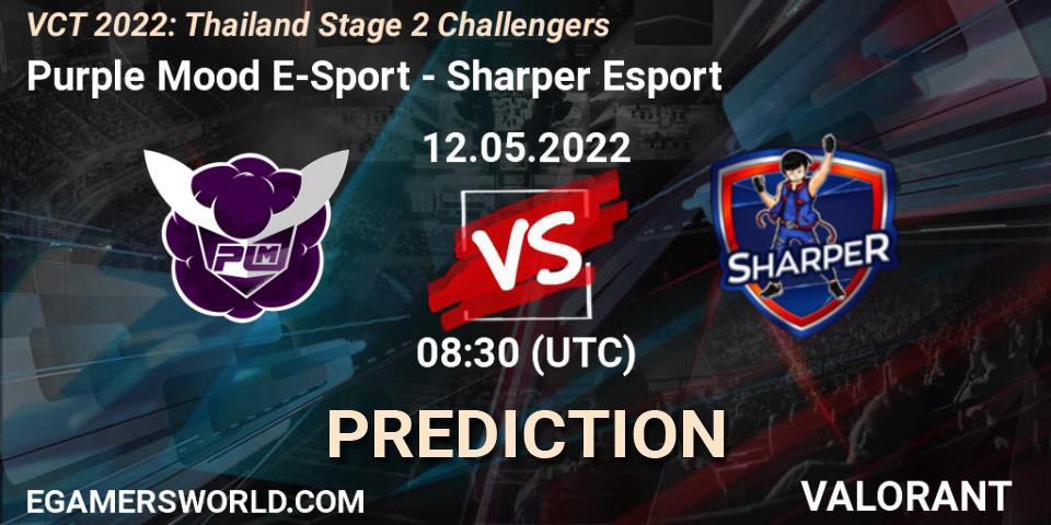 Pronóstico Purple Mood E-Sport - Sharper Esport. 12.05.2022 at 08:30, VALORANT, VCT 2022: Thailand Stage 2 Challengers
