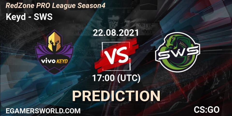 Pronóstico Keyd - SWS. 22.08.2021 at 17:00, Counter-Strike (CS2), RedZone PRO League Season 4