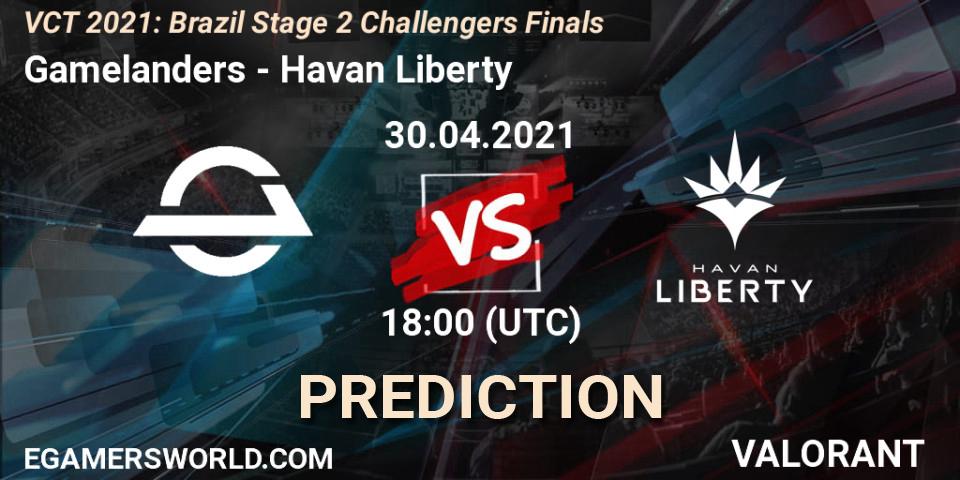 Pronóstico Gamelanders - Havan Liberty. 30.04.2021 at 16:00, VALORANT, VCT 2021: Brazil Stage 2 Challengers Finals