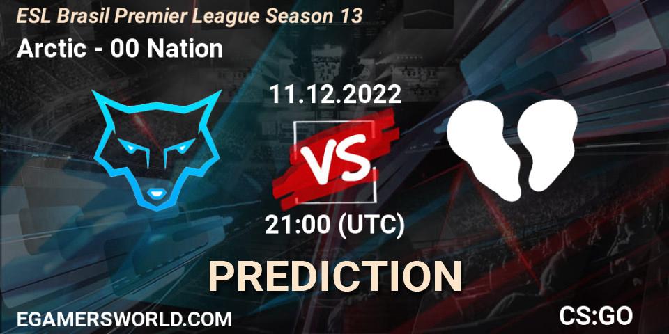 Pronóstico Arctic - 00 Nation. 11.12.2022 at 21:00, Counter-Strike (CS2), ESL Brasil Premier League Season 13