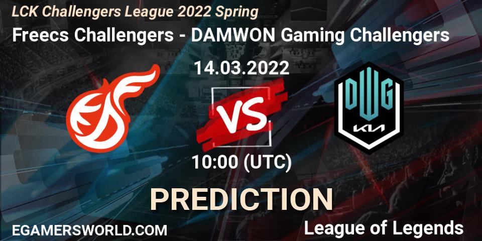 Pronóstico Freecs Challengers - DAMWON Gaming Challengers. 14.03.2022 at 10:00, LoL, LCK Challengers League 2022 Spring