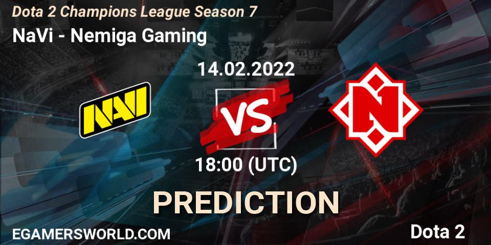 Pronóstico NaVi - Nemiga Gaming. 14.02.2022 at 18:01, Dota 2, Dota 2 Champions League 2022 Season 7