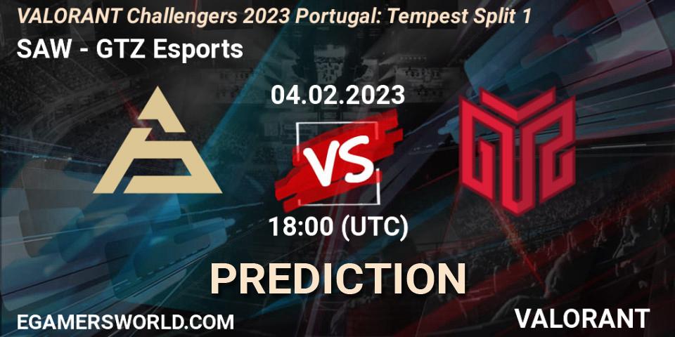 Pronóstico SAW - GTZ Esports. 04.02.23, VALORANT, VALORANT Challengers 2023 Portugal: Tempest Split 1