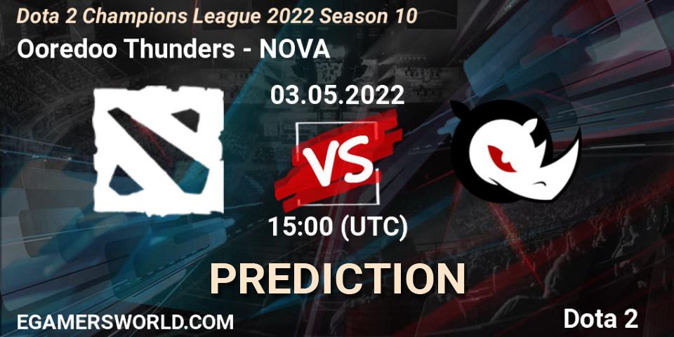 Pronóstico Ooredoo Thunders - NOVA. 03.05.2022 at 15:03, Dota 2, Dota 2 Champions League 2022 Season 10 