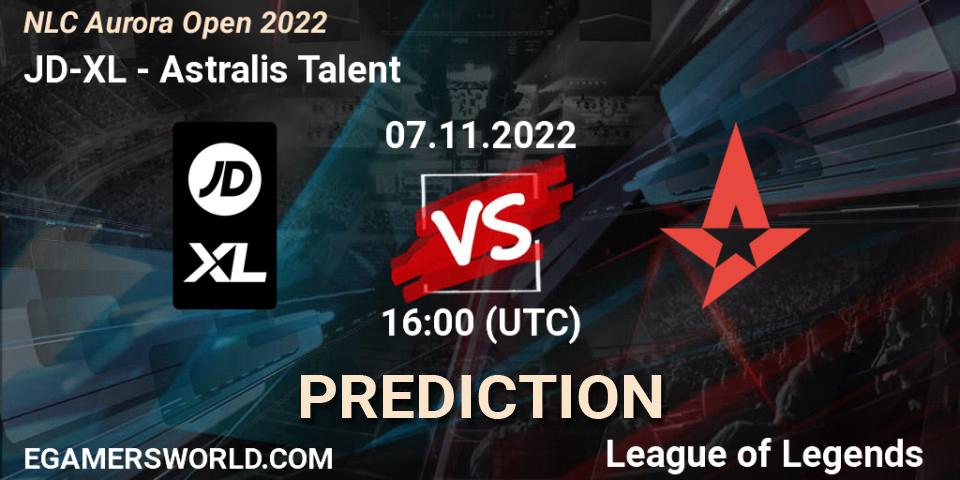 Pronóstico JD-XL - Astralis Talent. 07.11.2022 at 17:00, LoL, NLC Aurora Open 2022