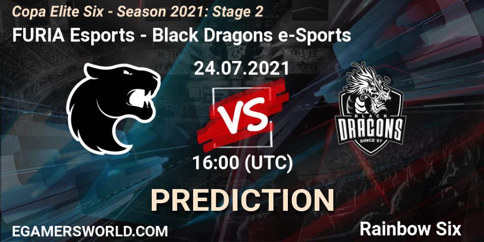 Pronóstico FURIA Esports - Black Dragons e-Sports. 24.07.2021 at 16:00, Rainbow Six, Copa Elite Six - Season 2021: Stage 2
