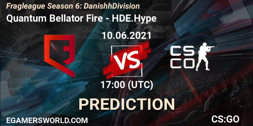 Pronóstico Quantum Bellator Fire - HDE.Hype. 10.06.2021 at 17:00, Counter-Strike (CS2), Fragleague Season 6: Danishh Division