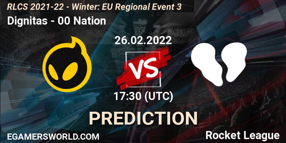 Pronóstico Dignitas - 00 Nation. 26.02.2022 at 18:30, Rocket League, RLCS 2021-22 - Winter: EU Regional Event 3