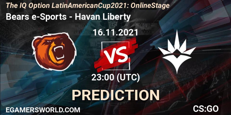 Pronóstico Bears e-Sports - Havan Liberty. 16.11.2021 at 23:00, Counter-Strike (CS2), The IQ Option Latin American Cup 2021: Online Stage