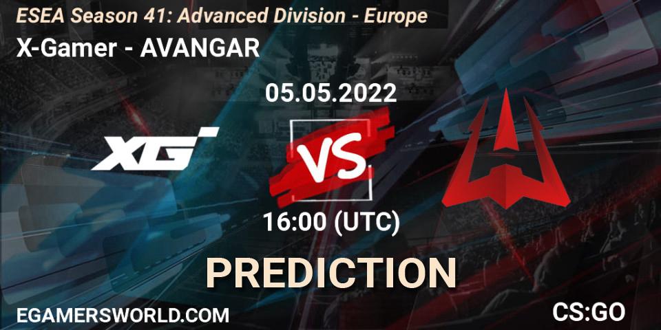 Pronóstico X-Gamer - AVANGAR. 05.05.2022 at 16:00, Counter-Strike (CS2), ESEA Season 41: Advanced Division - Europe
