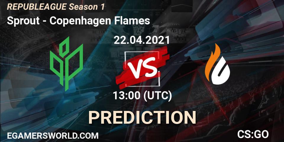 Pronóstico Sprout - Copenhagen Flames. 22.04.2021 at 13:30, Counter-Strike (CS2), REPUBLEAGUE Season 1