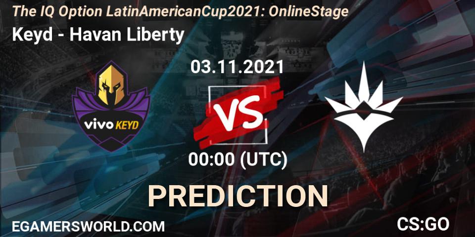 Pronóstico Keyd - Havan Liberty. 03.11.2021 at 00:00, Counter-Strike (CS2), The IQ Option Latin American Cup 2021: Online Stage