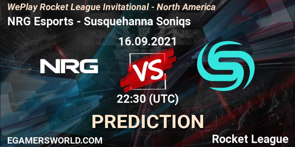 Pronóstico NRG Esports - Susquehanna Soniqs. 16.09.2021 at 22:30, Rocket League, WePlay Rocket League Invitational - North America