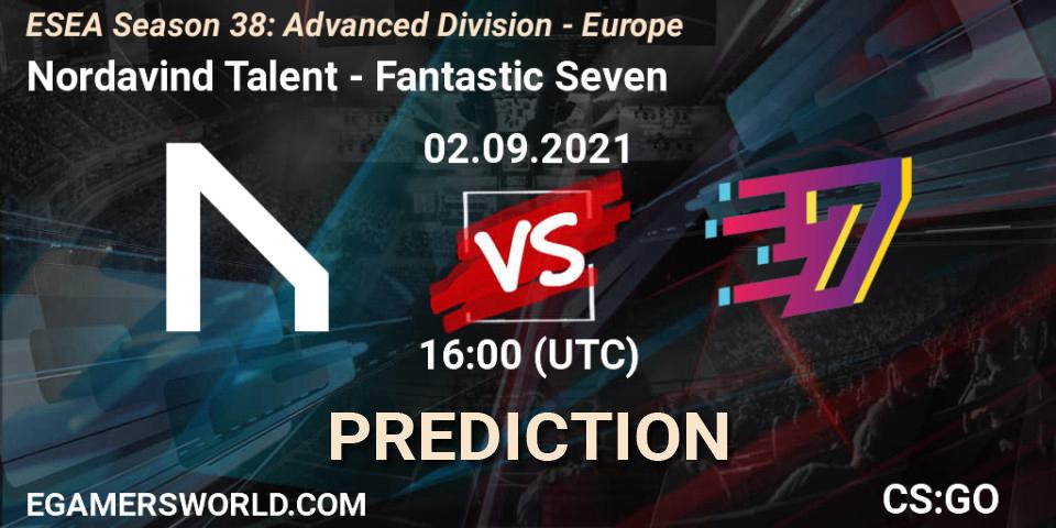 Pronóstico Nordavind Talent - Fantastic Seven. 02.09.2021 at 16:00, Counter-Strike (CS2), ESEA Season 38: Advanced Division - Europe