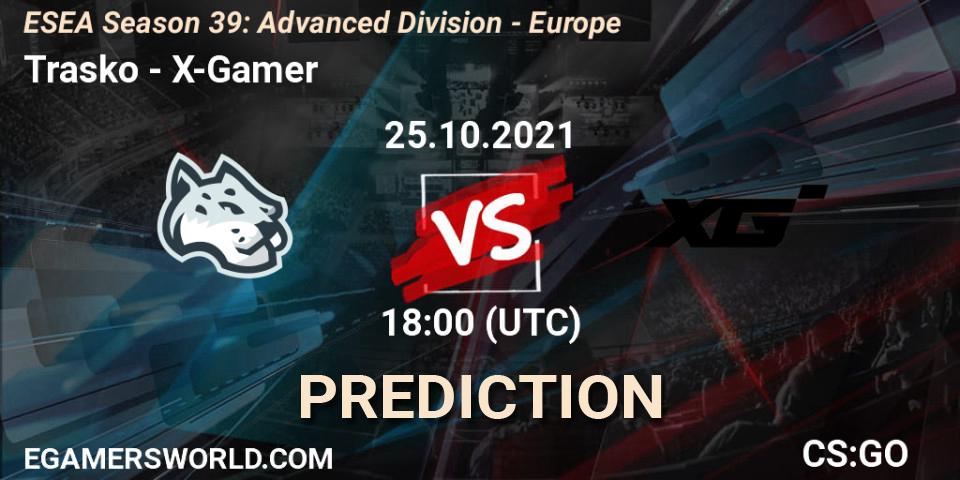 Pronóstico Trasko - X-Gamer. 25.10.2021 at 18:00, Counter-Strike (CS2), ESEA Season 39: Advanced Division - Europe