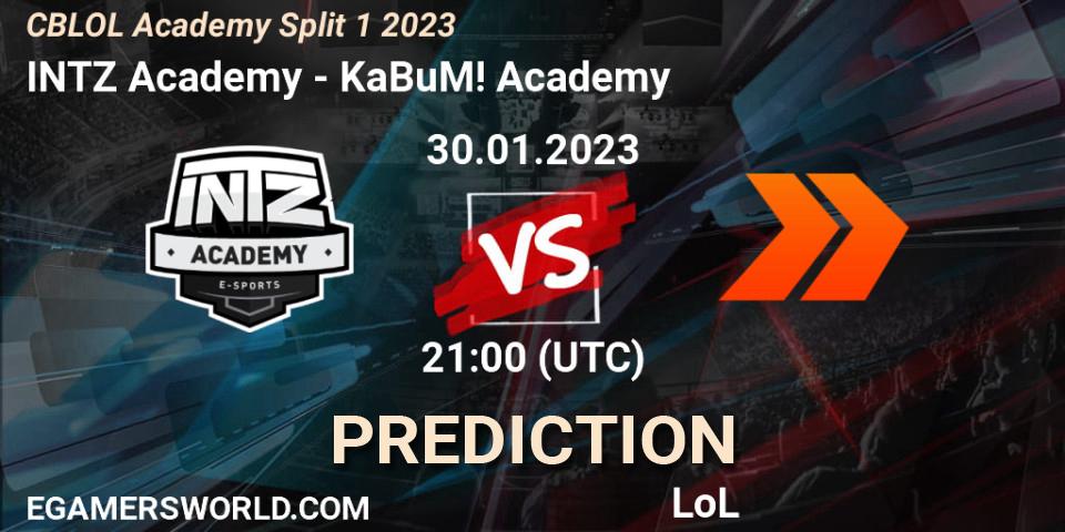 Pronóstico INTZ Academy - KaBuM! Academy. 30.01.23, LoL, CBLOL Academy Split 1 2023
