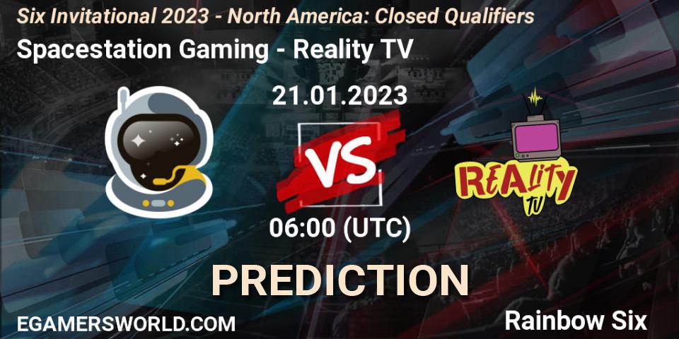 Pronóstico Spacestation Gaming - Reality TV. 21.01.2023 at 20:30, Rainbow Six, Six Invitational 2023 - North America: Closed Qualifiers
