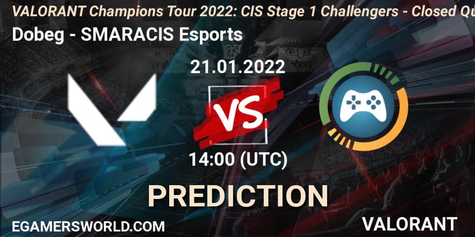 Pronóstico Dobeg - SMARACIS Esports. 21.01.2022 at 14:00, VALORANT, VCT 2022: CIS Stage 1 Challengers - Closed Qualifier 2