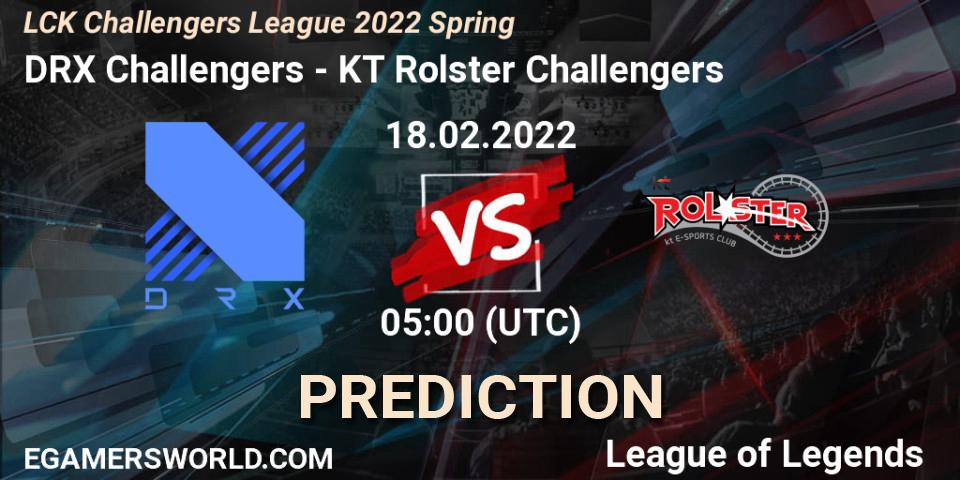 Pronóstico DRX Challengers - KT Rolster Challengers. 18.02.2022 at 05:00, LoL, LCK Challengers League 2022 Spring