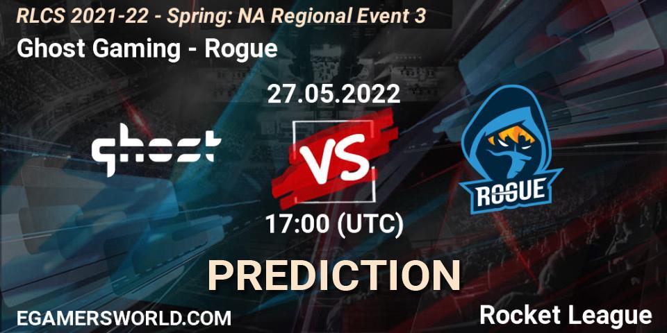 Pronóstico Ghost Gaming - Rogue. 27.05.22, Rocket League, RLCS 2021-22 - Spring: NA Regional Event 3