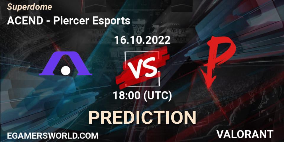 Pronóstico ACEND - Piercer Esports. 16.10.2022 at 23:30, VALORANT, Superdome