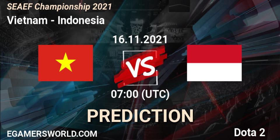 Pronóstico Vietnam - Indonesia. 16.11.2021 at 07:20, Dota 2, SEAEF Dota2 Championship 2021