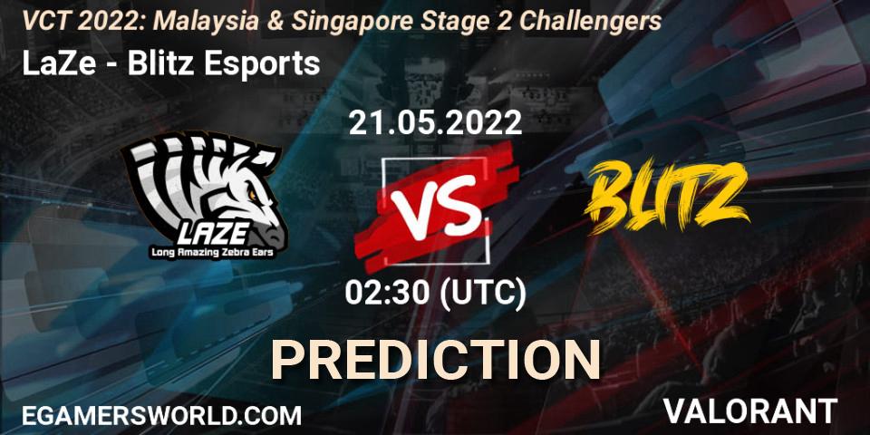 Pronóstico LaZe - Blitz Esports. 21.05.2022 at 02:30, VALORANT, VCT 2022: Malaysia & Singapore Stage 2 Challengers