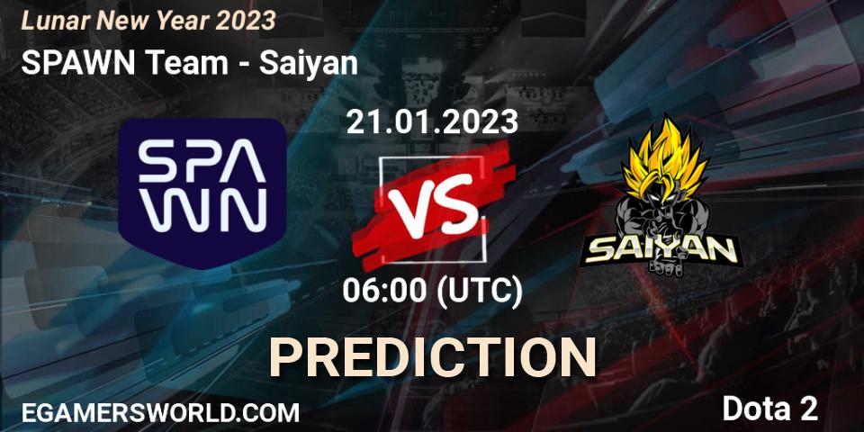 Pronóstico SPAWN Team - Saiyan. 21.01.2023 at 06:00, Dota 2, Lunar New Year 2023