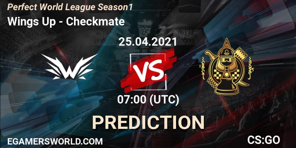 Pronóstico Wings Up - Checkmate. 25.04.21, CS2 (CS:GO), Perfect World League Season 1