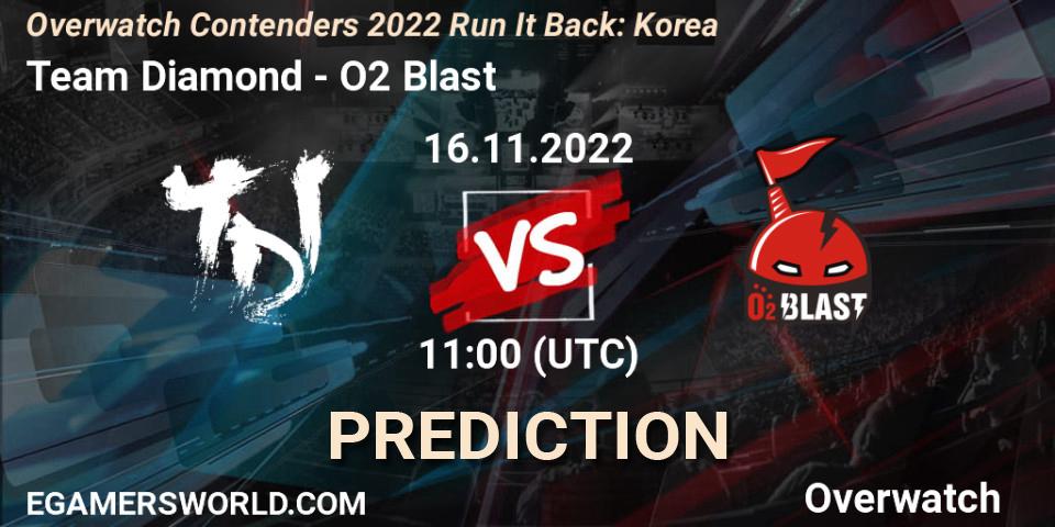 Pronóstico Team Diamond - O2 Blast. 16.11.2022 at 11:56, Overwatch, Overwatch Contenders 2022 Run It Back: Korea