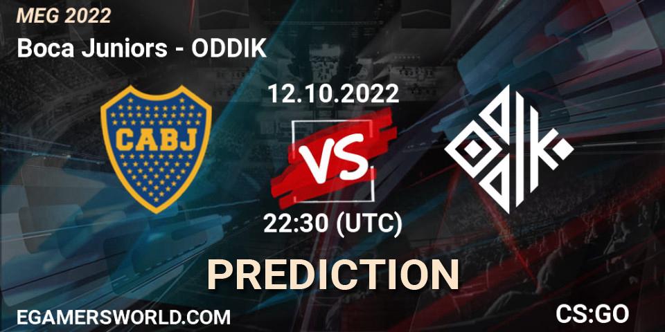 Pronóstico Boca Juniors - ODDIK. 14.10.2022 at 17:00, Counter-Strike (CS2), MEG 2022