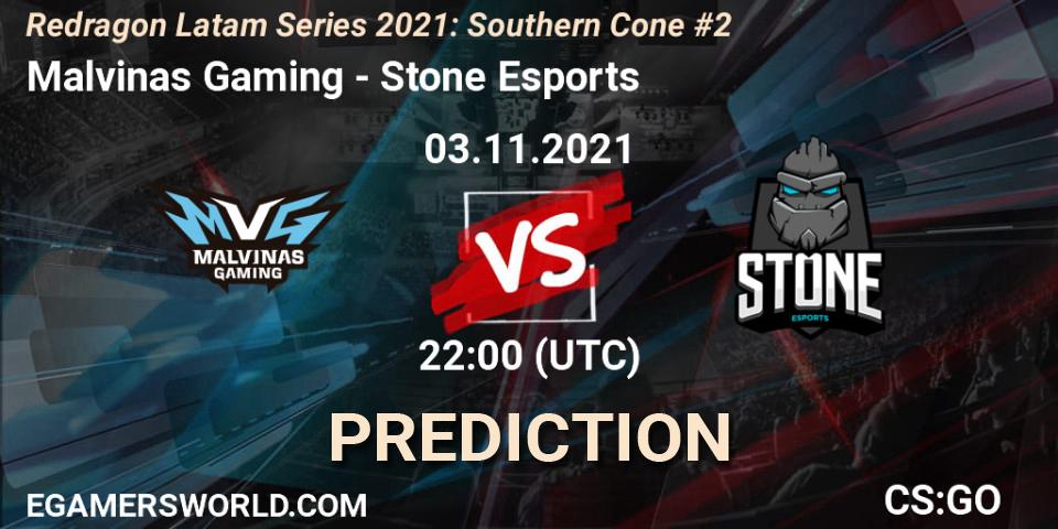 Pronóstico Malvinas Gaming - Stone Esports. 03.11.21, CS2 (CS:GO), Redragon Latam Series 2021: Southern Cone #2