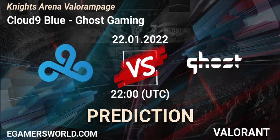 Pronóstico Cloud9 Blue - Ghost Gaming. 22.01.2022 at 22:00, VALORANT, Knights Arena Valorampage