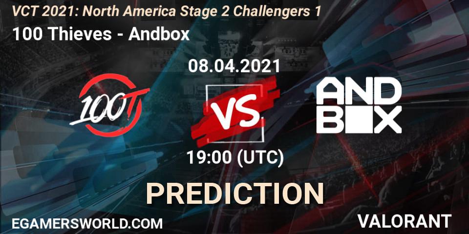Pronóstico 100 Thieves - Andbox. 08.04.2021 at 19:00, VALORANT, VCT 2021: North America Stage 2 Challengers 1