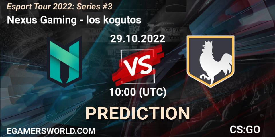 Pronóstico Nexus Gaming - los kogutos. 29.10.22, CS2 (CS:GO), Esport Tour 2022: Series #3