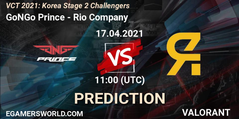 Pronóstico GoNGo Prince - Rio Company. 17.04.2021 at 11:30, VALORANT, VCT 2021: Korea Stage 2 Challengers