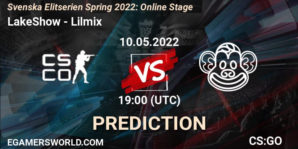 Pronóstico LakeShow - Lilmix. 10.05.2022 at 19:00, Counter-Strike (CS2), Svenska Elitserien Spring 2022: Online Stage