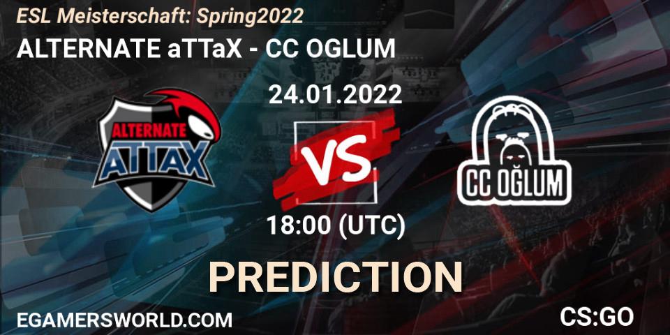 Pronóstico ALTERNATE aTTaX - CC OGLUM. 24.01.2022 at 18:00, Counter-Strike (CS2), ESL Meisterschaft: Spring 2022