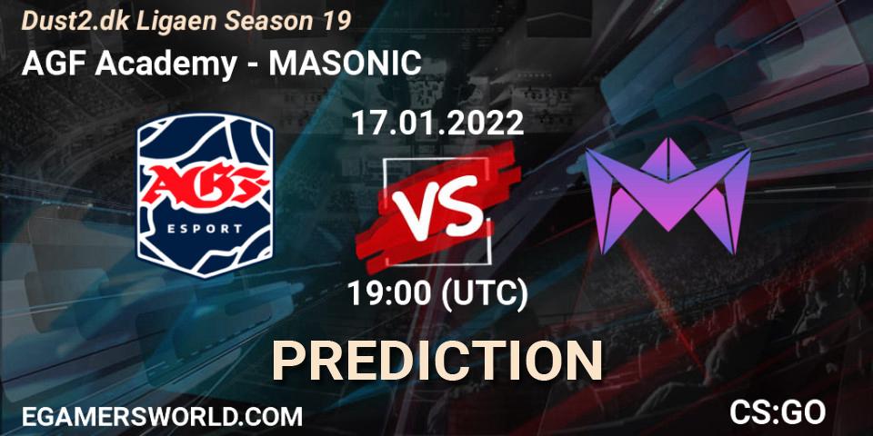 Pronóstico AGF Academy - MASONIC. 17.01.2022 at 19:00, Counter-Strike (CS2), Dust2.dk Ligaen Season 19