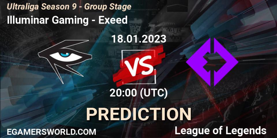 Pronóstico Illuminar Gaming - Exeed. 18.01.2023 at 20:00, LoL, Ultraliga Season 9 - Group Stage