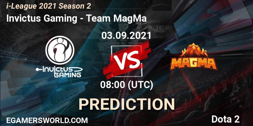 Pronóstico Invictus Gaming - Team MagMa. 03.09.2021 at 08:06, Dota 2, i-League 2021 Season 2